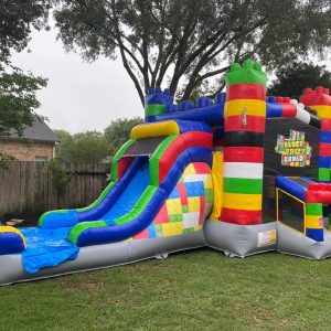 block bounce house combo