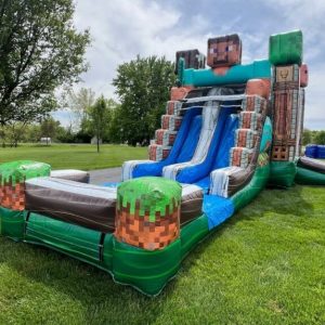 minecraft bounce house combo 20l 15w 18t