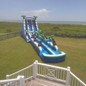 tropical marble dual lane water slide & slip ‘n slide combo!
