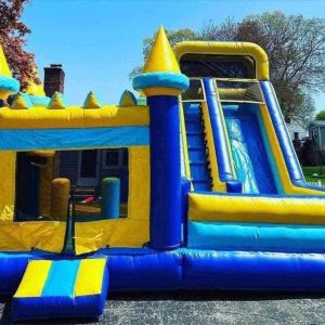 blue & yellow waterslide combo 13l 13t 13w