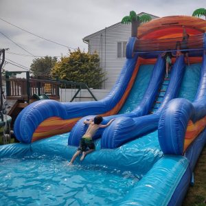 tropical dual lane waterslide 22t 18w 36l